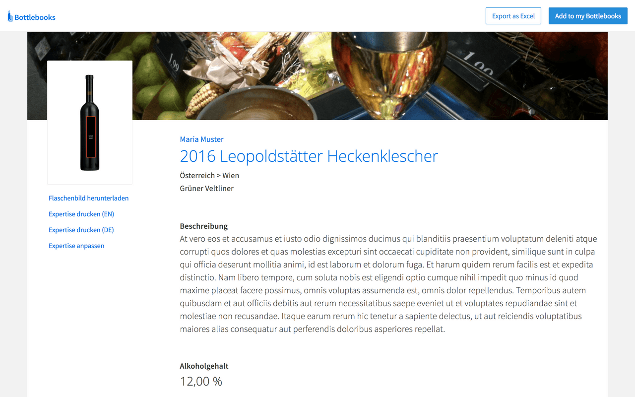 Weinliste teilen